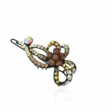 Заколка-защёлка со стразами 5.3см (2467) вариант 01