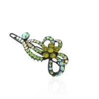 Заколка-защёлка со стразами 5.3см (2467) вариант 02