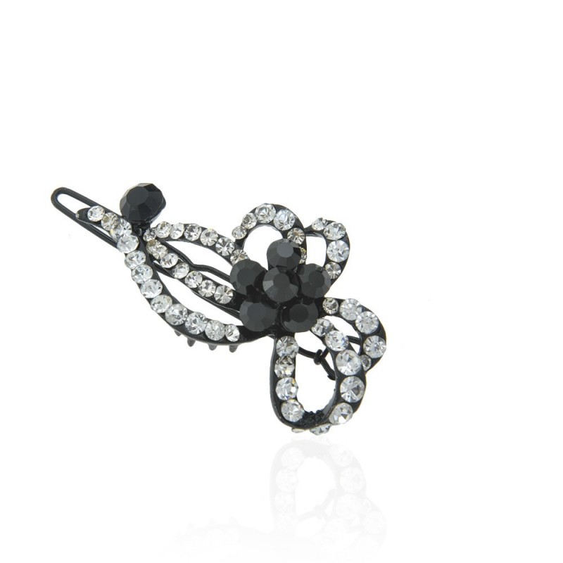 Заколка-защёлка со стразами 5.3см (2467) вариант 04