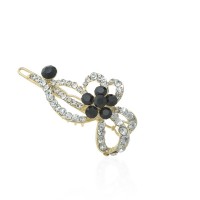 Заколка-защёлка со стразами 5.3см (11884) вариант 07