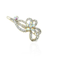 Заколка-защёлка со стразами 5.3см (11884) вариант 09