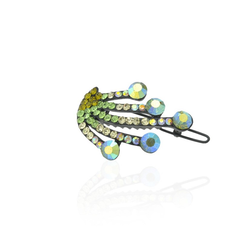 Заколка-защёлка со стразами 4.2см (11885) вариант 03