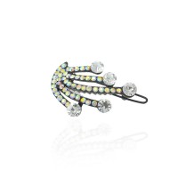 Заколка-защёлка со стразами 4.2см (11885) вариант 05