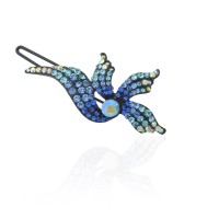 Заколка-защёлка со стразами 5.9см (2484) вариант 07