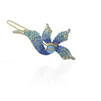 Заколка-защёлка со стразами 5.9см (11886) вариант 02