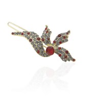 Заколка-защёлка со стразами 5.9см (11886) вариант 03