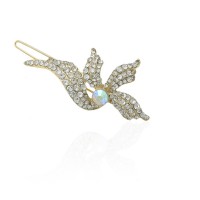 Заколка-защёлка со стразами 5.9см (11886) вариант 06