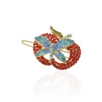 Заколка-защёлка со стразами 4.7см (2492) вариант 02