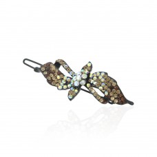 Заколка-защёлка со стразами 6.3см (3492) вариант 08