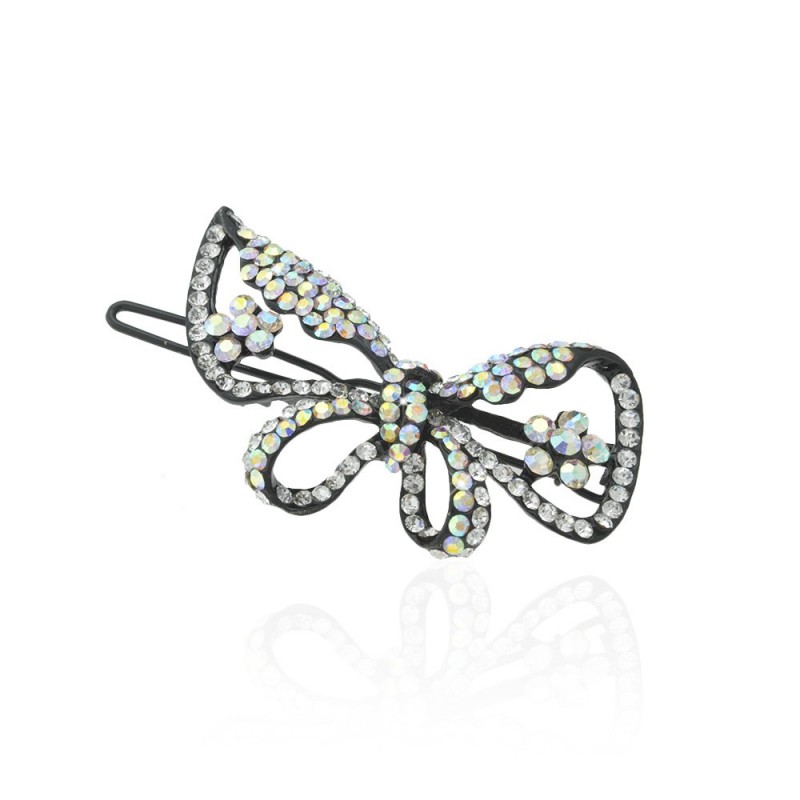 Заколка-защёлка со стразами 5.7см (3493) вариант 01