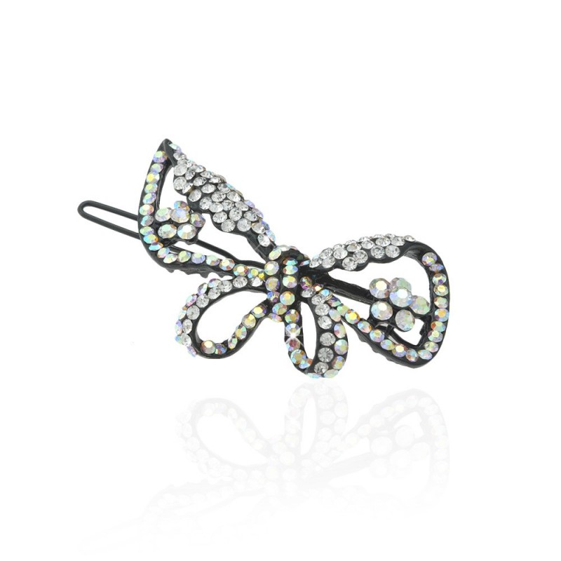 Заколка-защёлка со стразами 5.7см (3493) вариант 02
