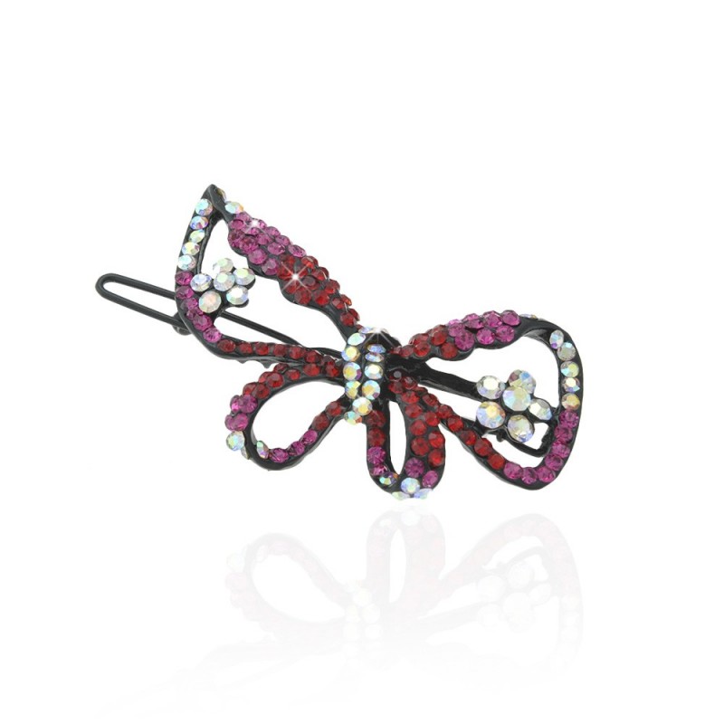Заколка-защёлка со стразами 5.7см (3493) вариант 04