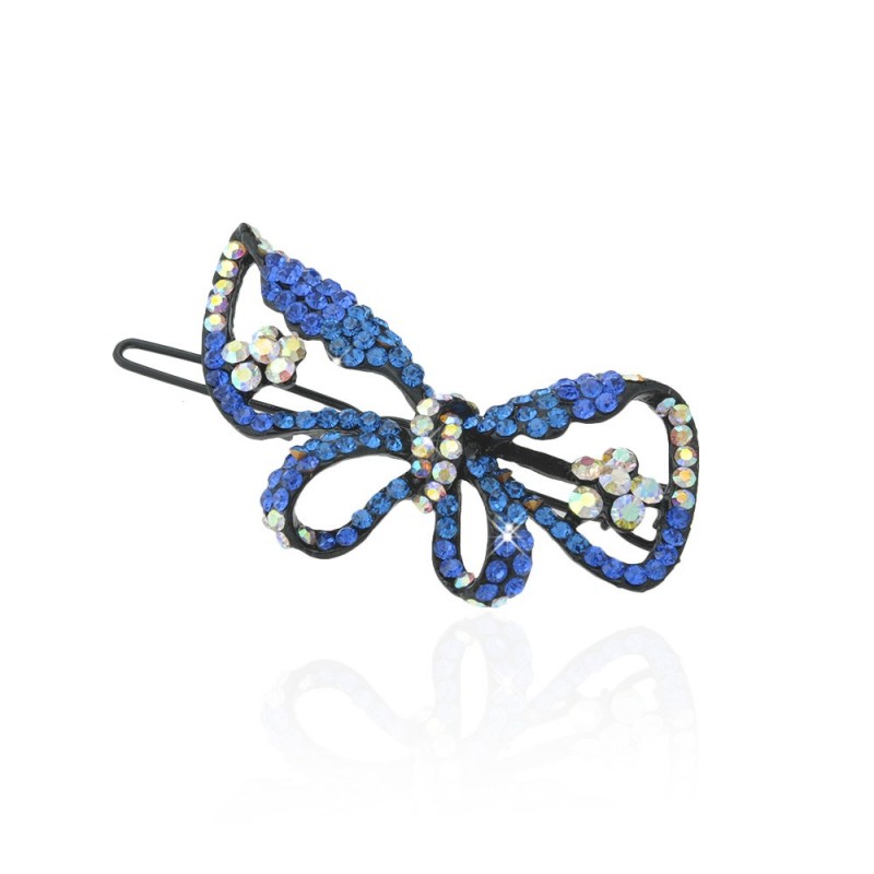 Заколка-защёлка со стразами 5.7см (3493) вариант 06