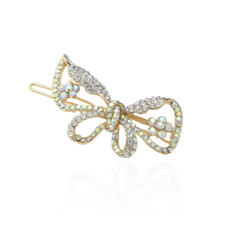 Заколка-защёлка со стразами 5.7см (11895) вариант 05