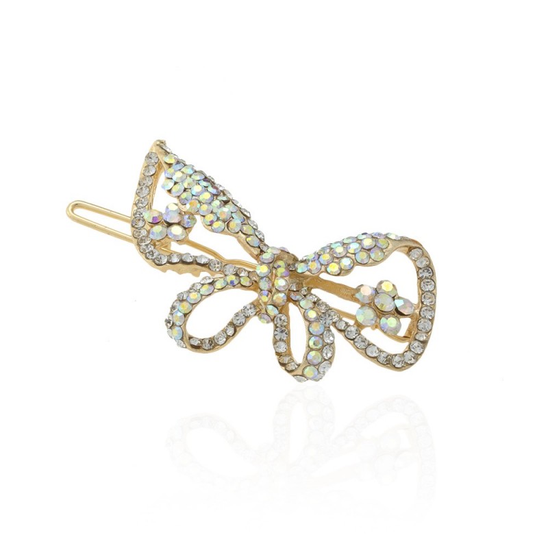 Заколка-защёлка со стразами 5.7см (11895) вариант 06