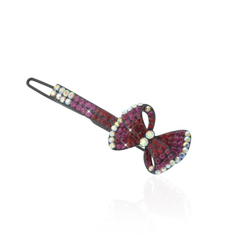 Заколка-защёлка со стразами 6см (11894) вариант 05