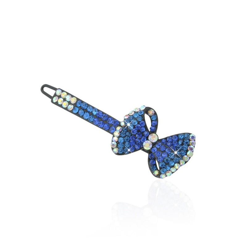 Заколка-защёлка со стразами 6см (11894) вариант 06