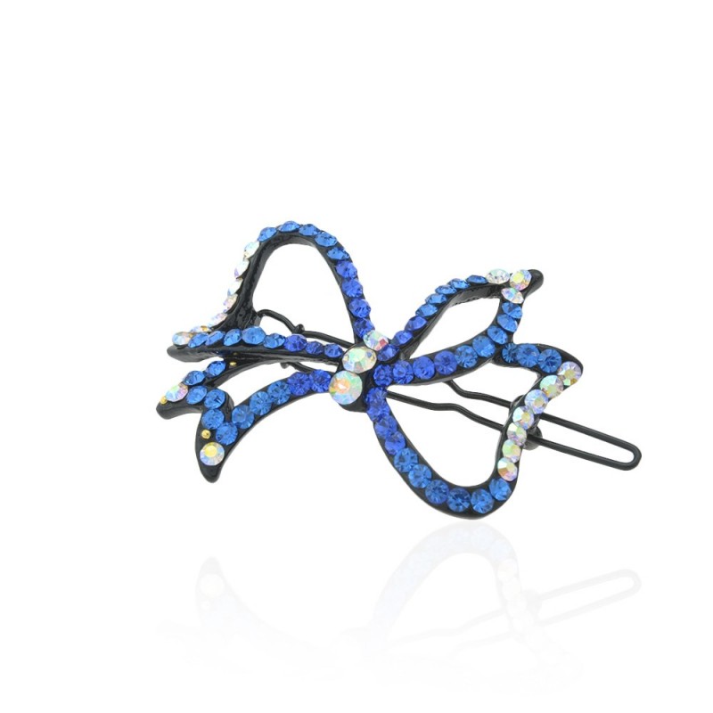 Заколка-защёлка со стразами 5см (3946) вариант 12