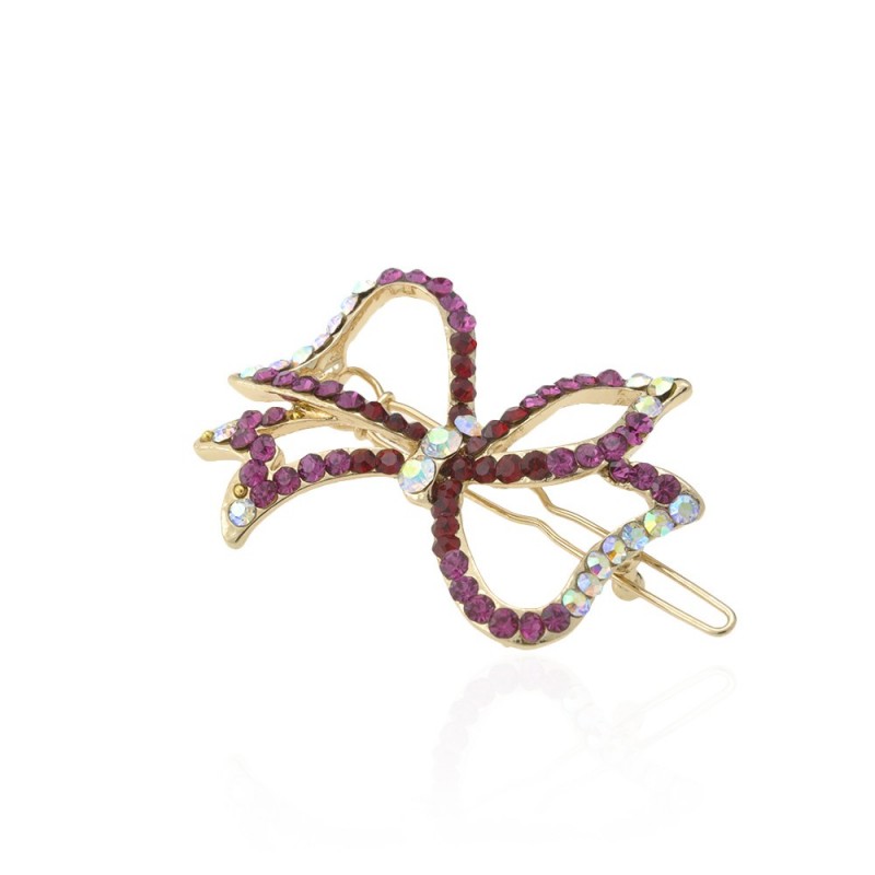 Заколка-защёлка со стразами 5см (3946) вариант 03