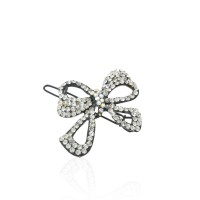 Заколка-защёлка со стразами 4.3см (3948) вариант 01