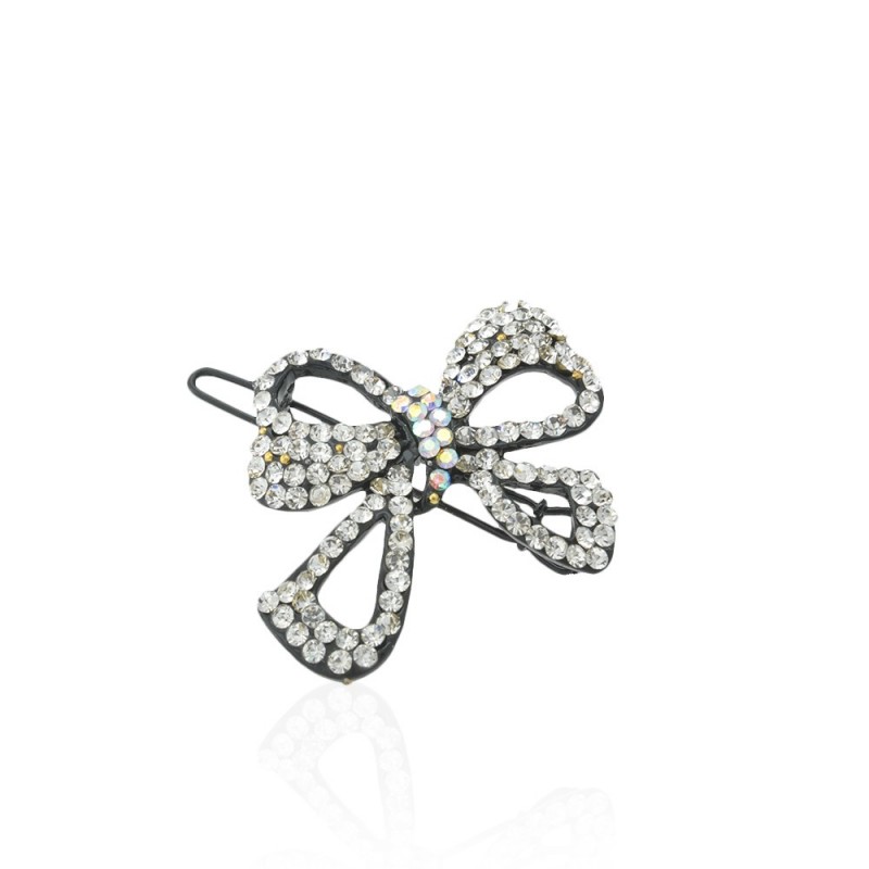 Заколка-защёлка со стразами 4.3см (3948) вариант 01