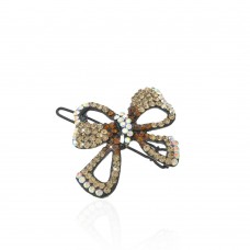 Заколка-защёлка со стразами 4.3см (3948) вариант 03
