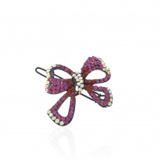 Заколка-защёлка со стразами 4.3см (3948) вариант 04