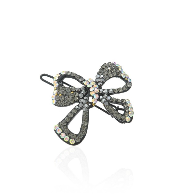 Заколка-защёлка со стразами 4.3см (3948) вариант 06