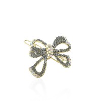 Заколка-защёлка со стразами 4.3см (11896) вариант 03