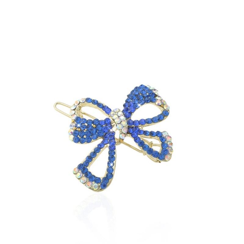 Заколка-защёлка со стразами 4.3см (11896) вариант 04