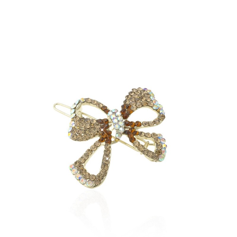 Заколка-защёлка со стразами 4.3см (11896) вариант 05