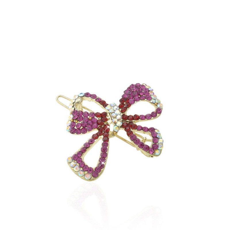 Заколка-защёлка со стразами 4.3см (11896) вариант 06