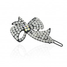 Заколка-защёлка со стразами 6.5см (11897) вариант 01