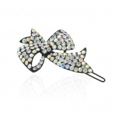 Заколка-защёлка со стразами 6.5см (11897) вариант 02