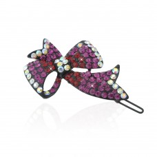 Заколка-защёлка со стразами 6.5см (11897) вариант 03