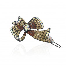 Заколка-защёлка со стразами 6.5см (11897) вариант 04