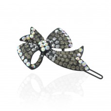 Заколка-защёлка со стразами 6.5см (11897) вариант 06