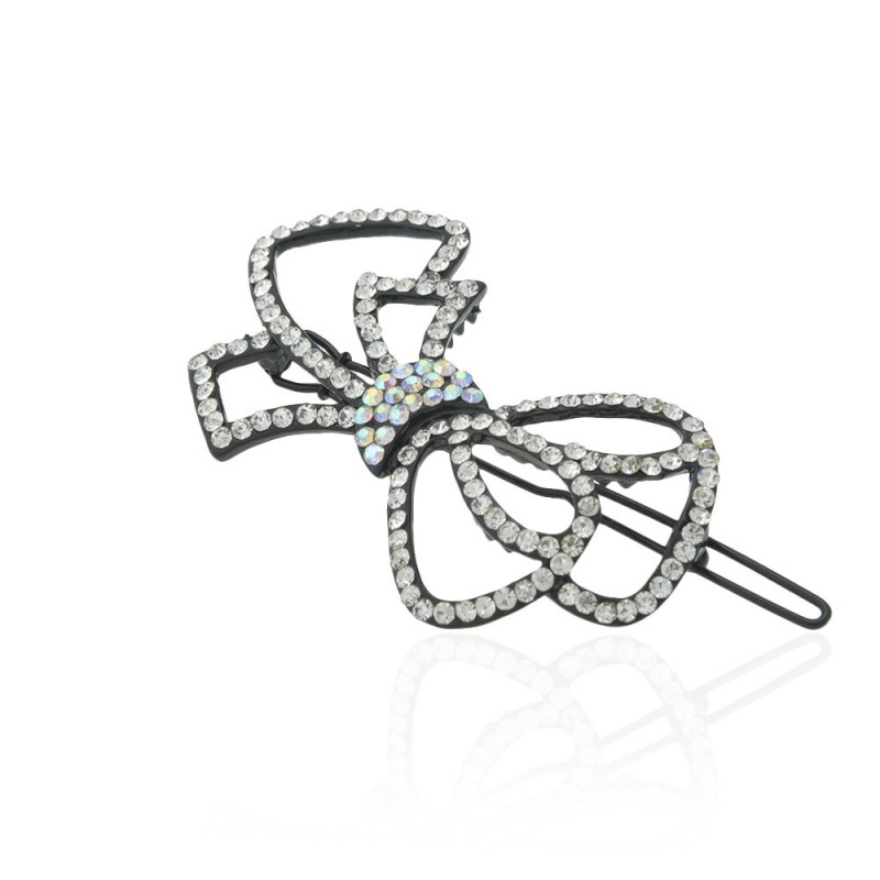 Заколка-защёлка со стразами 6.8см (6250) вариант 01