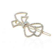 Заколка-защёлка со стразами 6.8см (11890) вариант 06