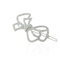 Заколка-защёлка со стразами 6.8см (9148) вариант 02