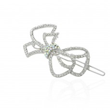 Заколка-защёлка со стразами 6.8см (9148) вариант 02