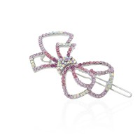 Заколка-защёлка со стразами 6.8см (9148) вариант 05