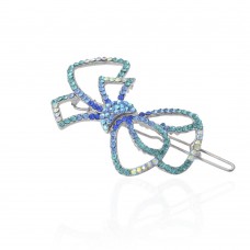 Заколка-защёлка со стразами 6.8см (9148) вариант 06