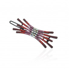 Заколка-защёлка со стразами 5.9см (11891) вариант 07