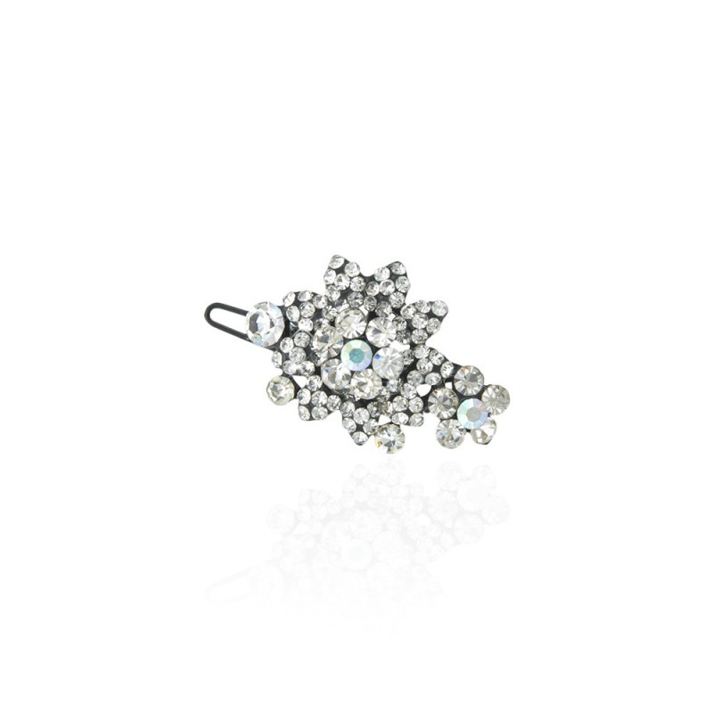 Заколка-защёлка со стразами 3.8см (8353) вариант 02