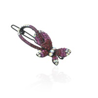 Заколка-защёлка со стразами 5.8см (6247) вариант 05