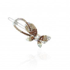 Заколка-защёлка со стразами 5.8см (11888) вариант 04