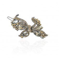 Заколка-защёлка со стразами 6.4см (8362) вариант 11