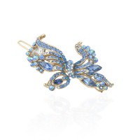 Заколка-защёлка со стразами 6.4см (8362) вариант 05