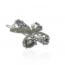 Заколка-защёлка со стразами 5.6см (8363) вариант 02